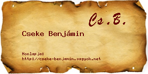 Cseke Benjámin névjegykártya