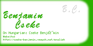 benjamin cseke business card